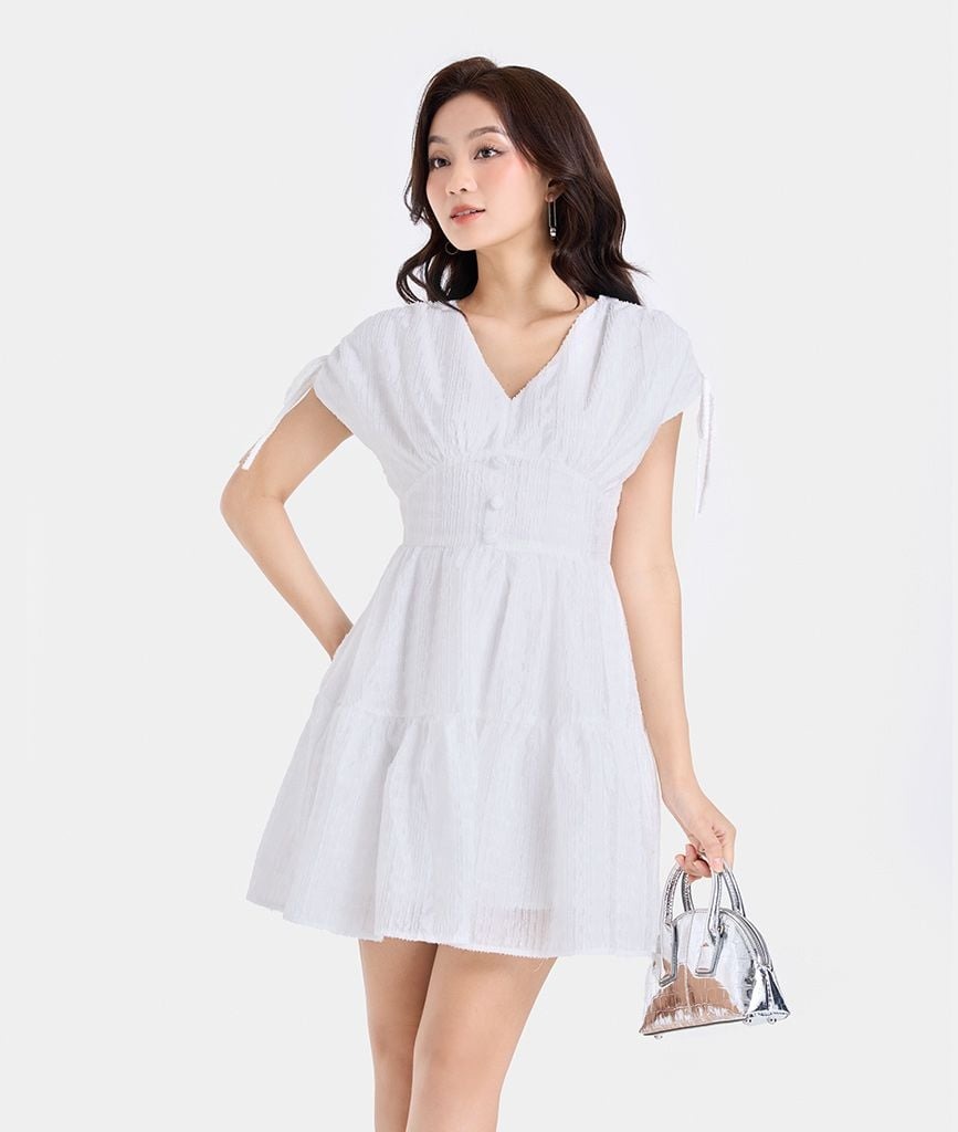 ĐẦM MINI RÚT VAI 2 TẦNG