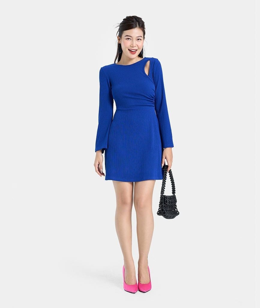 ĐẦM THUN TAY LOE CUT OUT