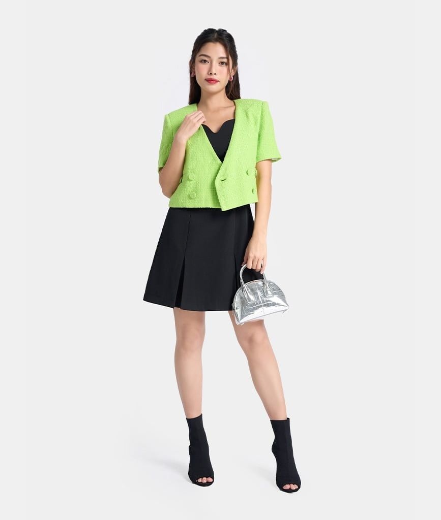 ÁO BLAZER CROP NGẮN TAY