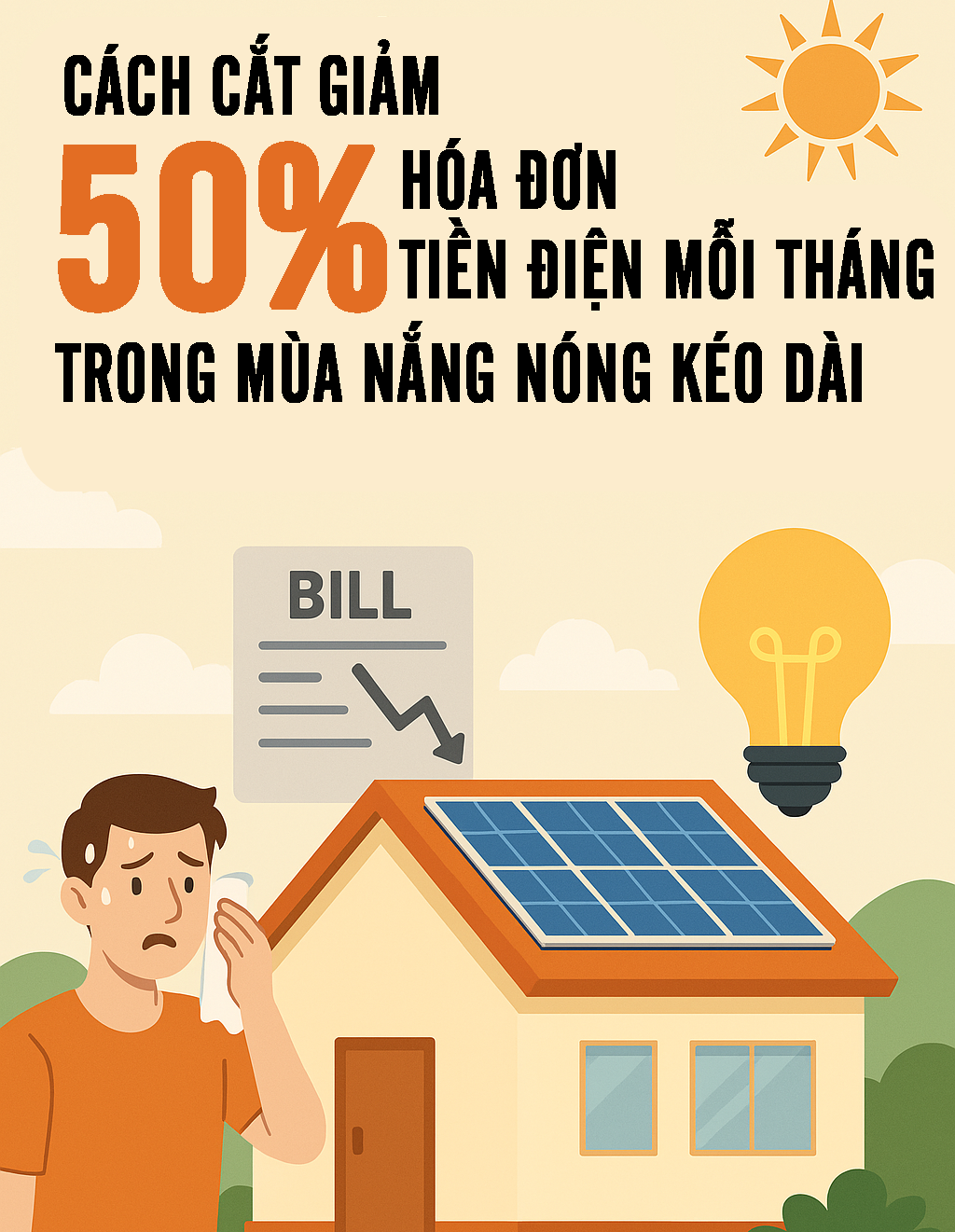 Cách Giảm Hơn 50% Hóa Đơn Tiền Điện Trong Mùa Nắng Nóng Kéo Dài