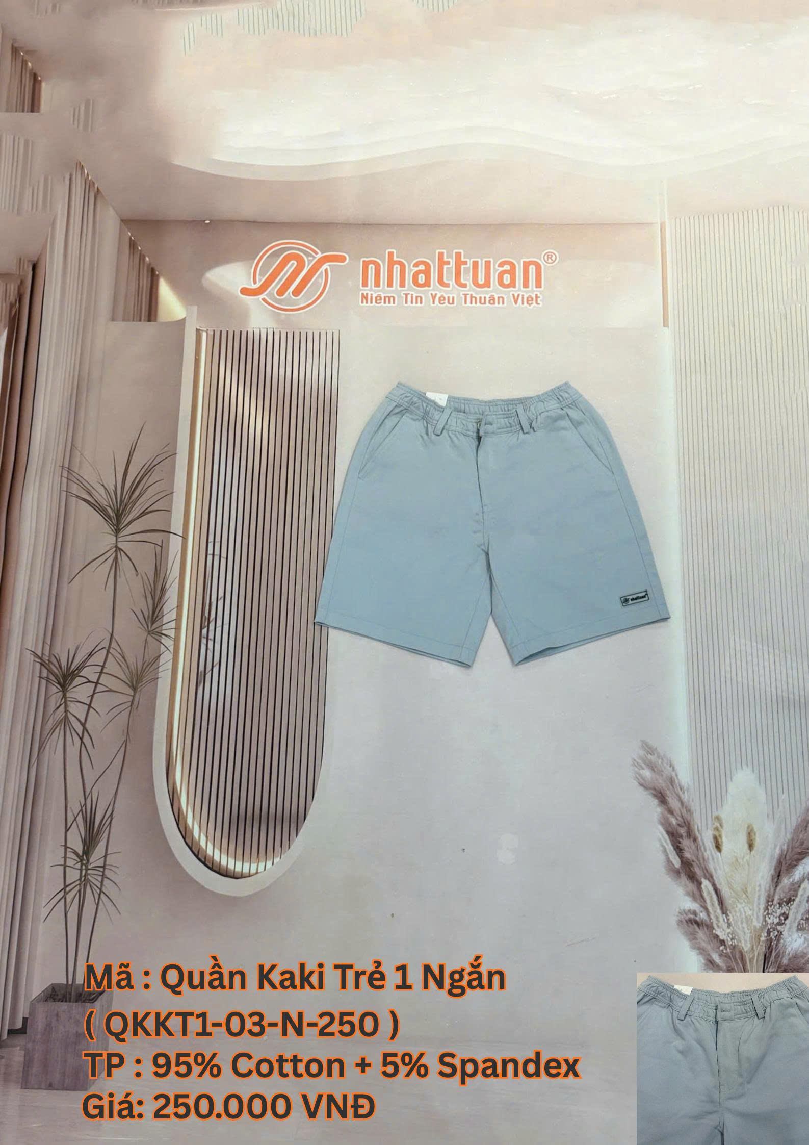 QUẦN KAKI TRẺ 1 NGẮN