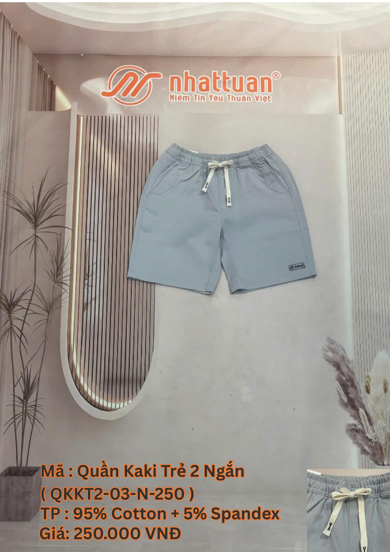 QUẦN KAKI TRẺ 2 NGẮN