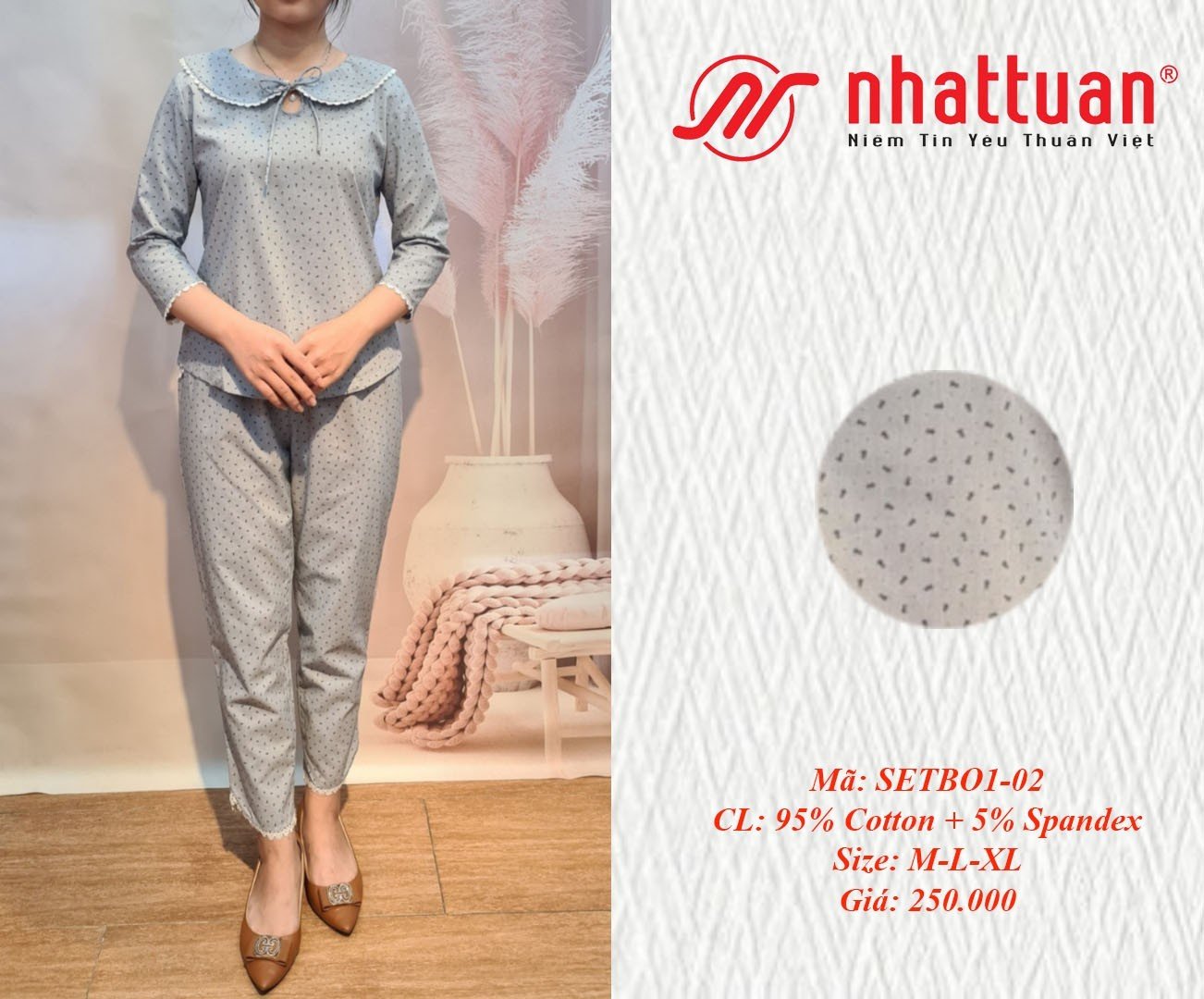 Sét bộ nữ dài ngủ, mặc ở nhà ( kiểu 1-250 )