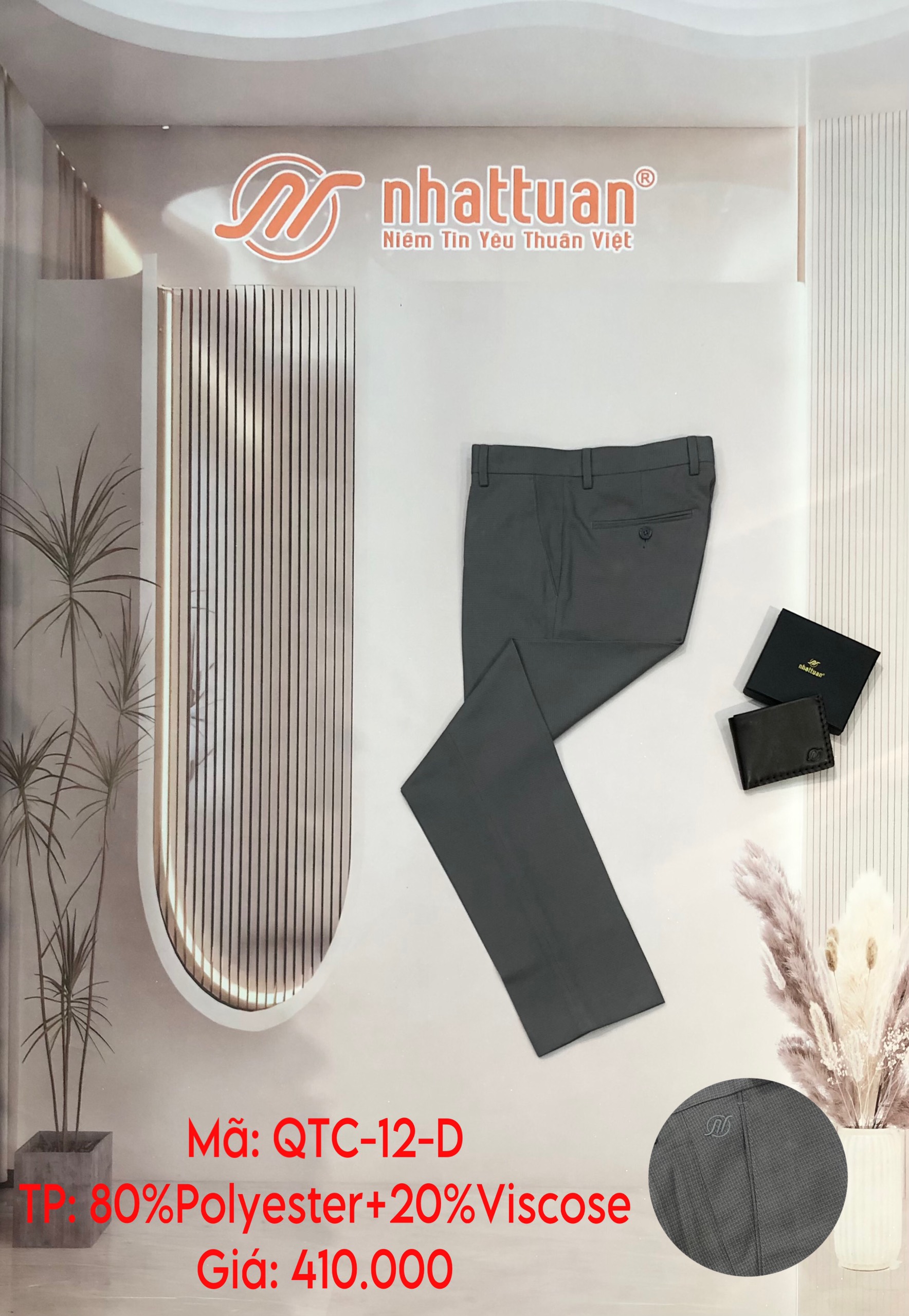 Quần tây chuẩn nam dài 410(29-37)