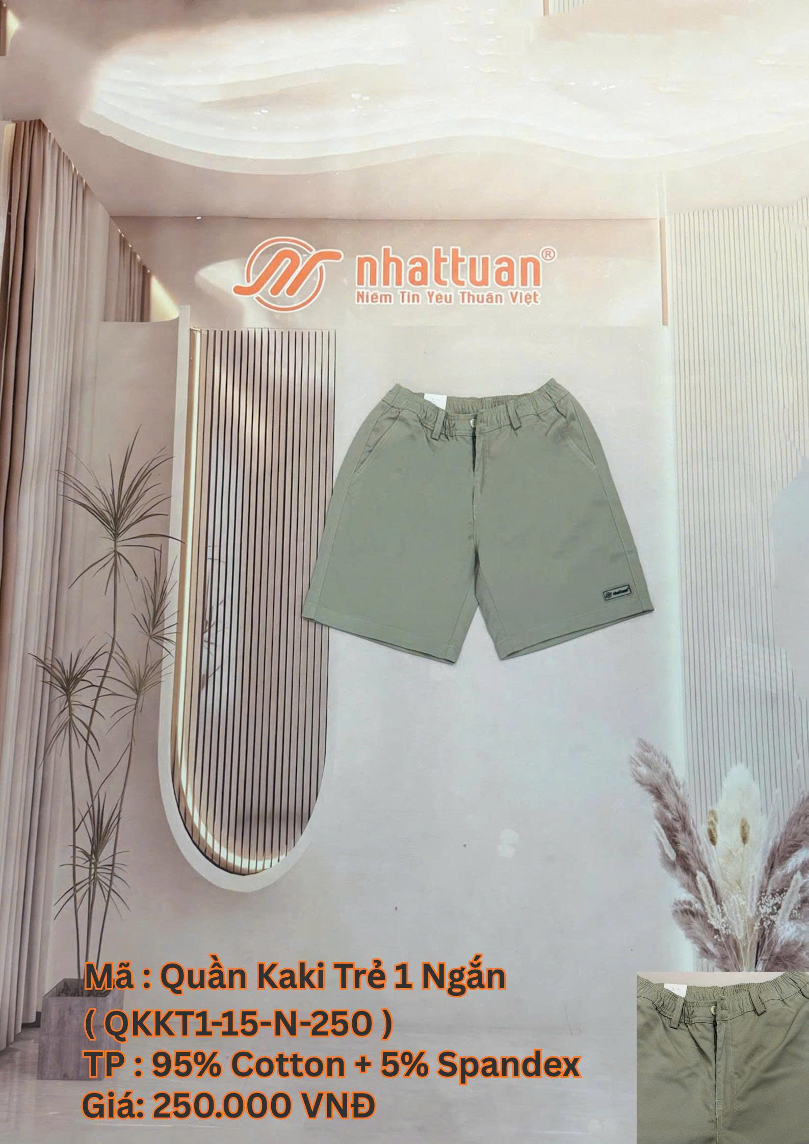 QUẦN KAKI TRẺ 1 NGẮN