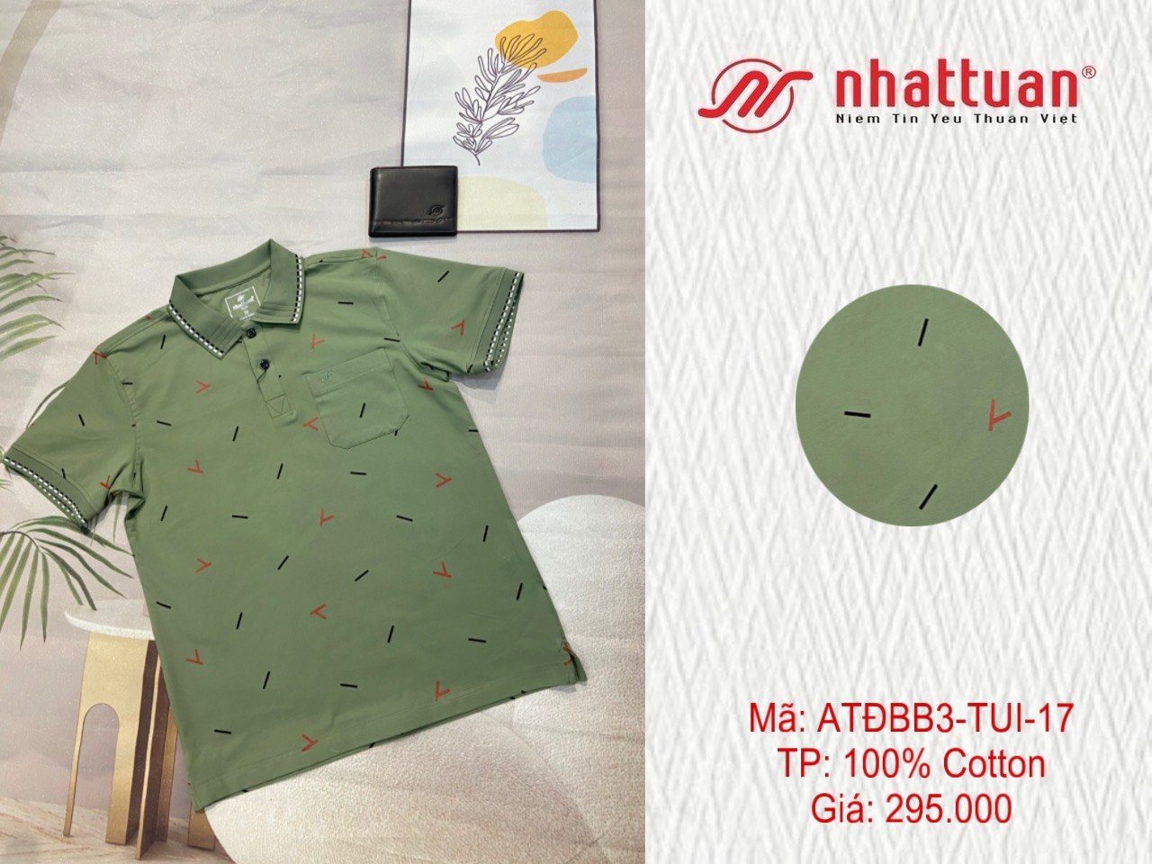 Áo thun đặc biệt bông nam tay ngắn 3-295