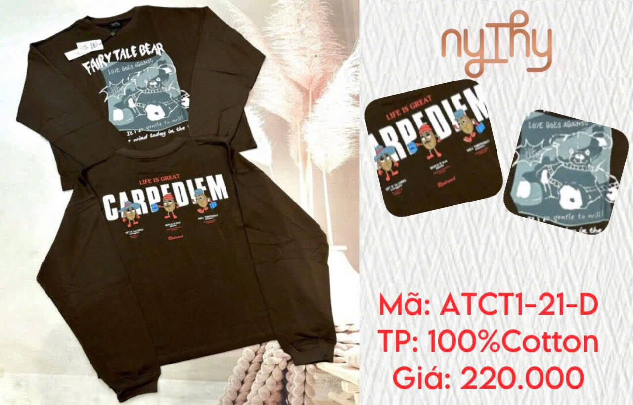 Áo thun cổ tròn tay dài 1-220
