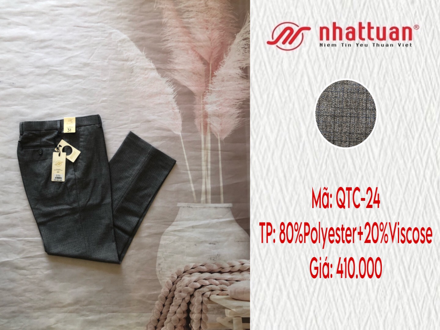 Quần tây chuẩn nam dài 410(30-34)