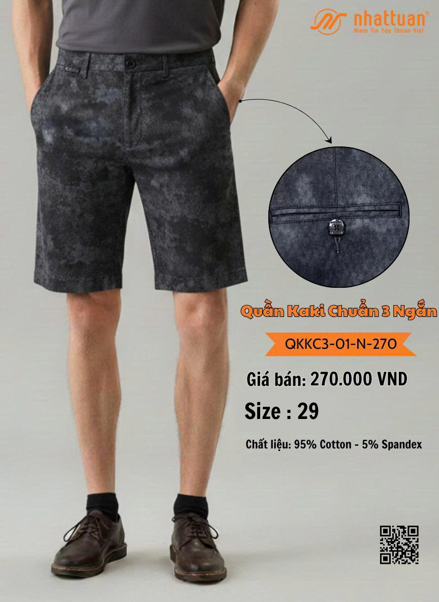 Quần Kaki Chuẩn 3-01 Ngắn 270