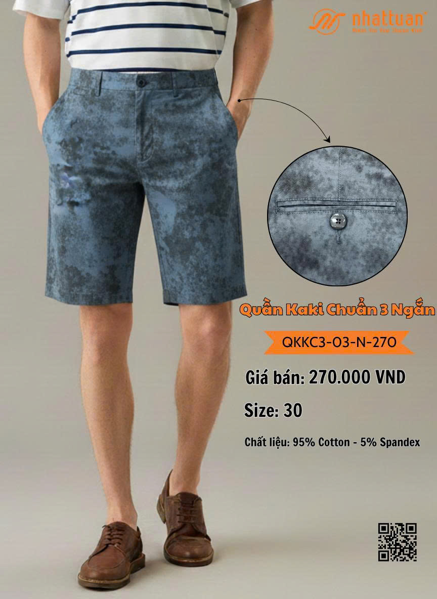 Quần Kaki Chuẩn 3-03 Ngắn 270