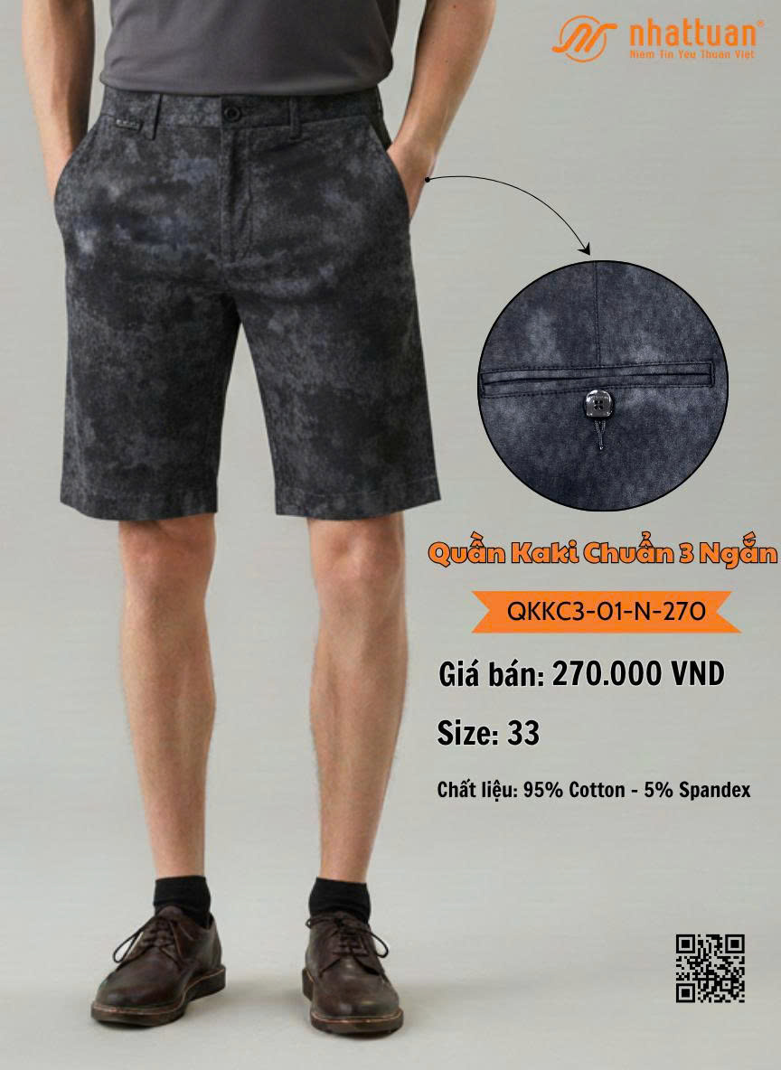 Quần Kaki Chuẩn 3-01 Ngắn 270