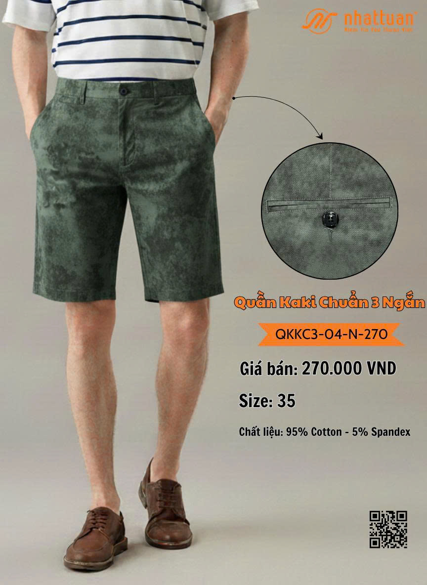 Quần Kaki Chuẩn 3-04 Ngắn 270