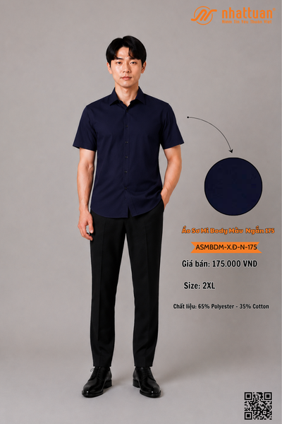 Áo Sơ Mi Body Màu Ngắn 175.