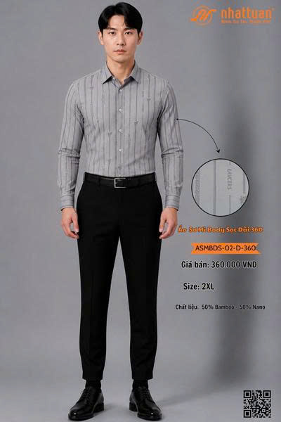 Áo Sơ Mi Body Sọc 02 Dài 360