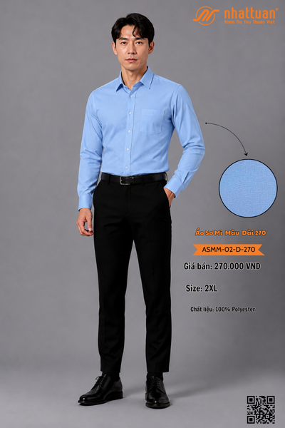 Áo Sơ Mi Màu Dài 270 -2
