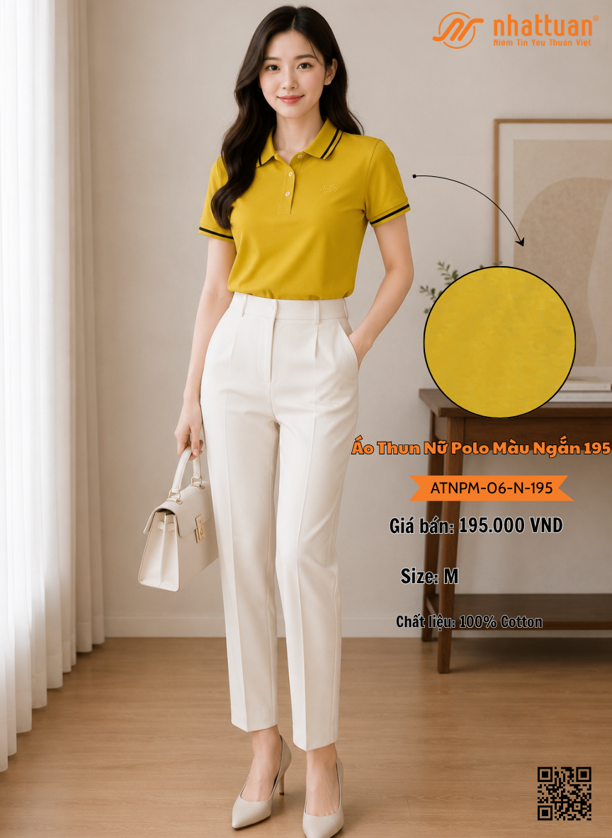 Áo Thun Nữ Polo Màu Ngắn 195.