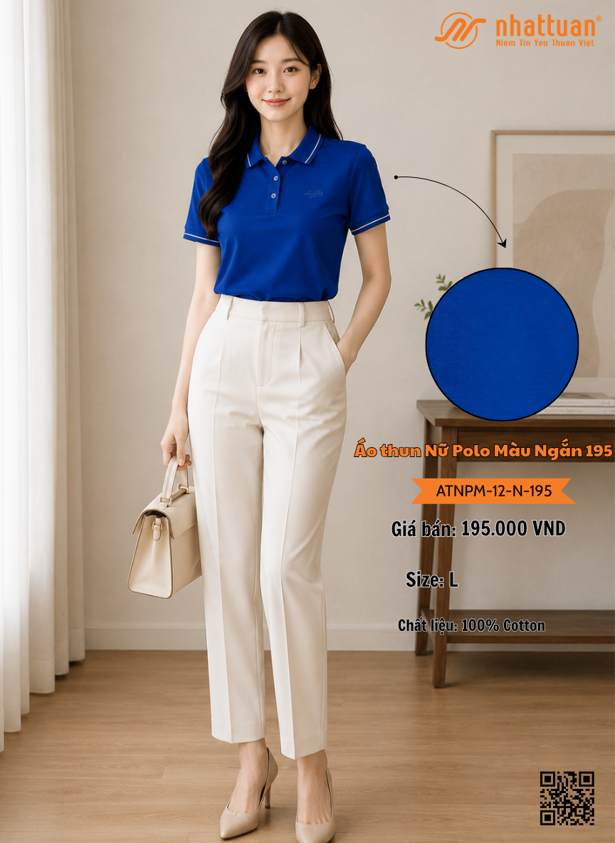 Áo Thun Nữ Polo Màu Ngắn 195.
