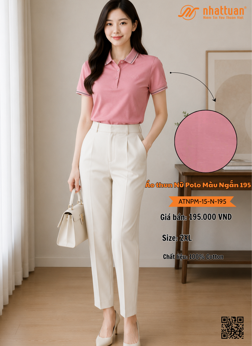 Áo Thun Nữ Polo Màu Ngắn 195.