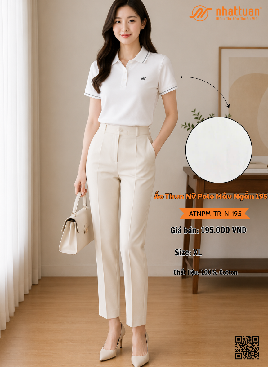 Áo Thun Nữ Polo Màu Ngắn 195.