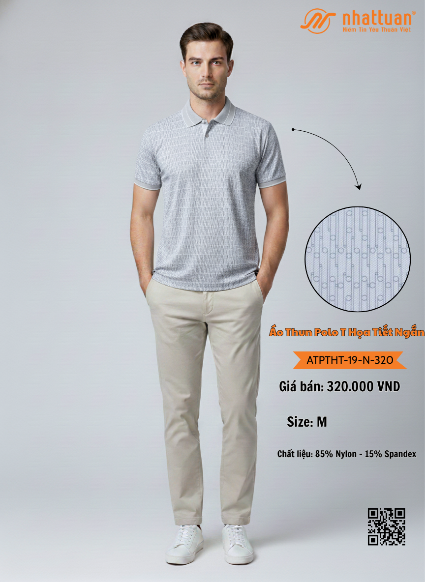 Áo Thun Polo T Họa Tiết 19 Ngắn 320