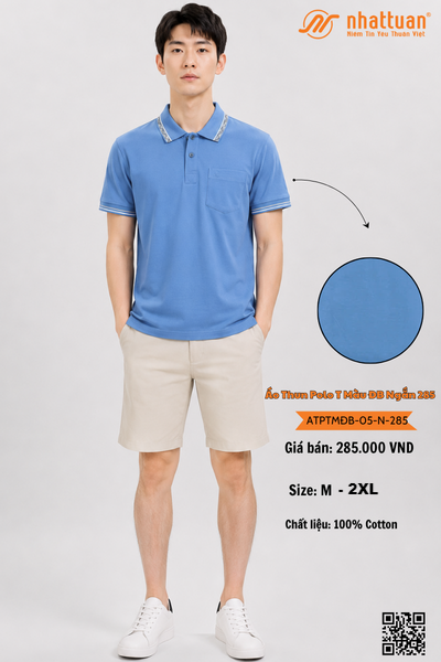 Áo Thun Polo T Màu ĐB Ngắn 285.