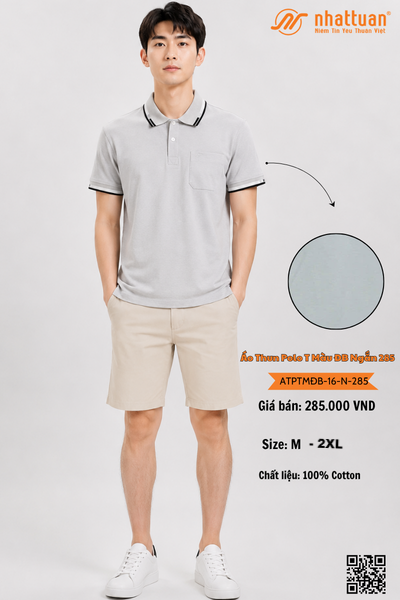 Áo Thun Polo T Màu ĐB Ngắn 285.