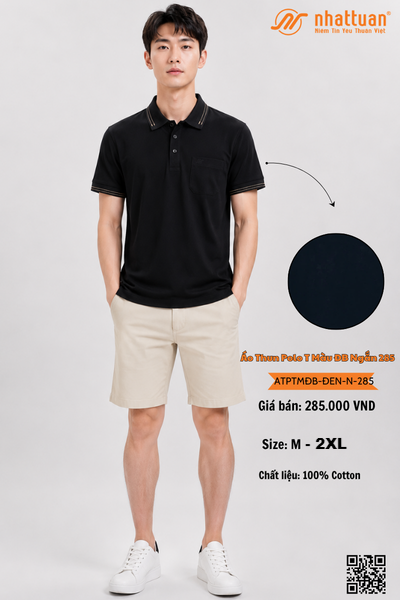 Áo Thun Polo T Màu ĐB Ngắn 285.