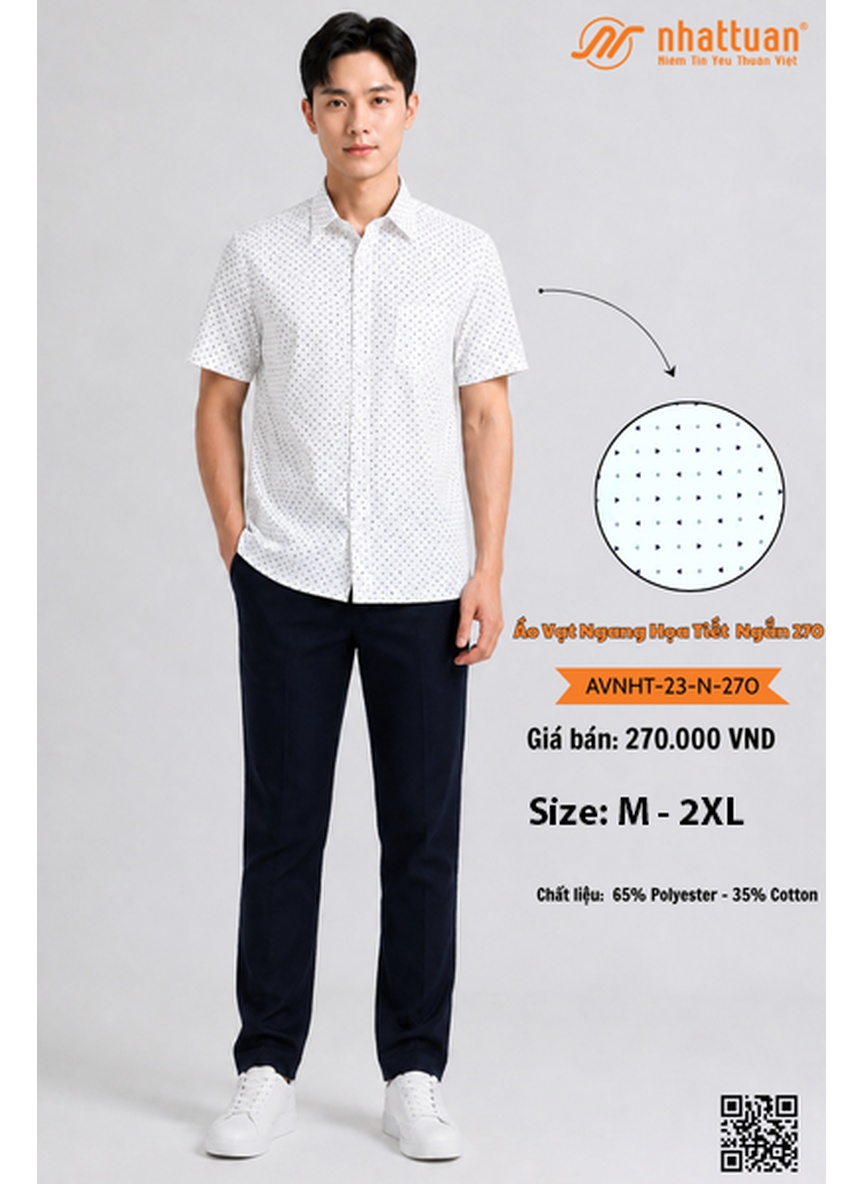 Áo Vạt Ngang Họa Tiết Ngắn 270