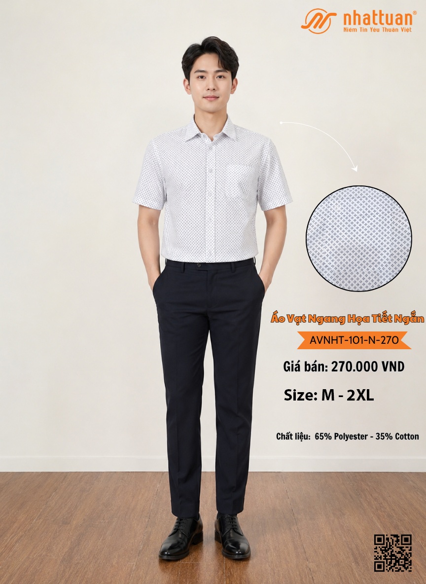 Áo Vạt Ngang Họa Tiết Ngắn 270