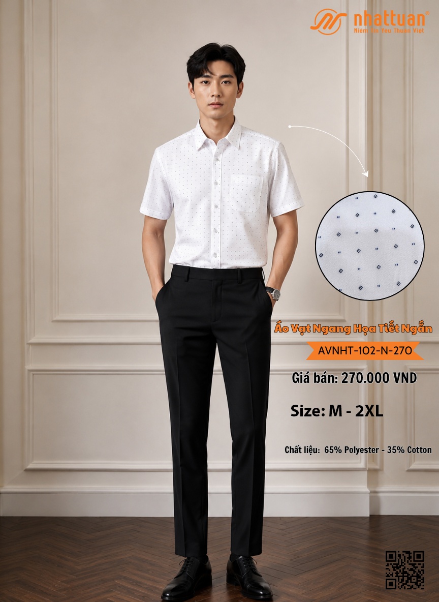 Áo Vạt Ngang Họa Tiết Ngắn 270