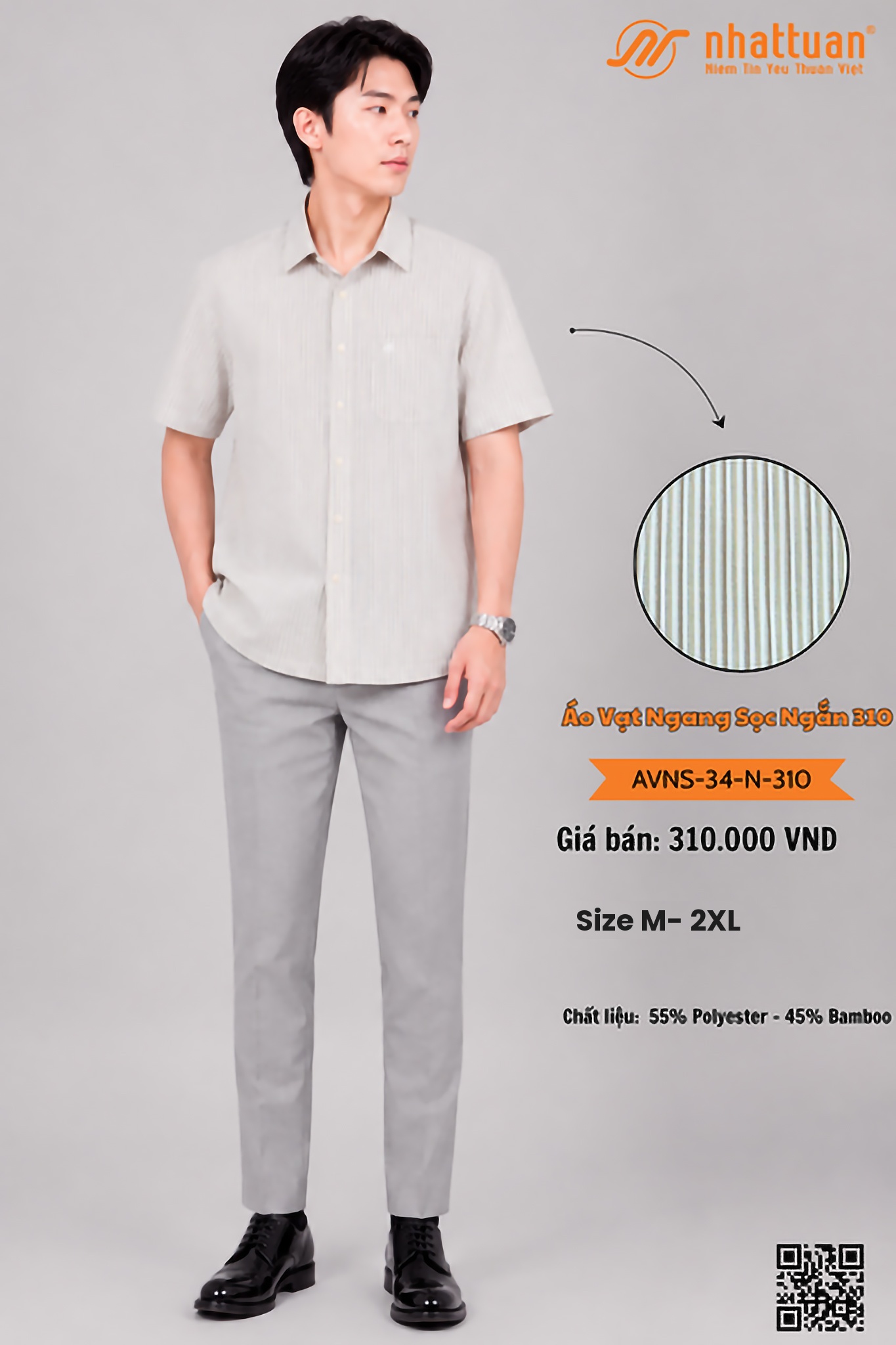 Áo Vạt Ngang Sọc Ngắn 310