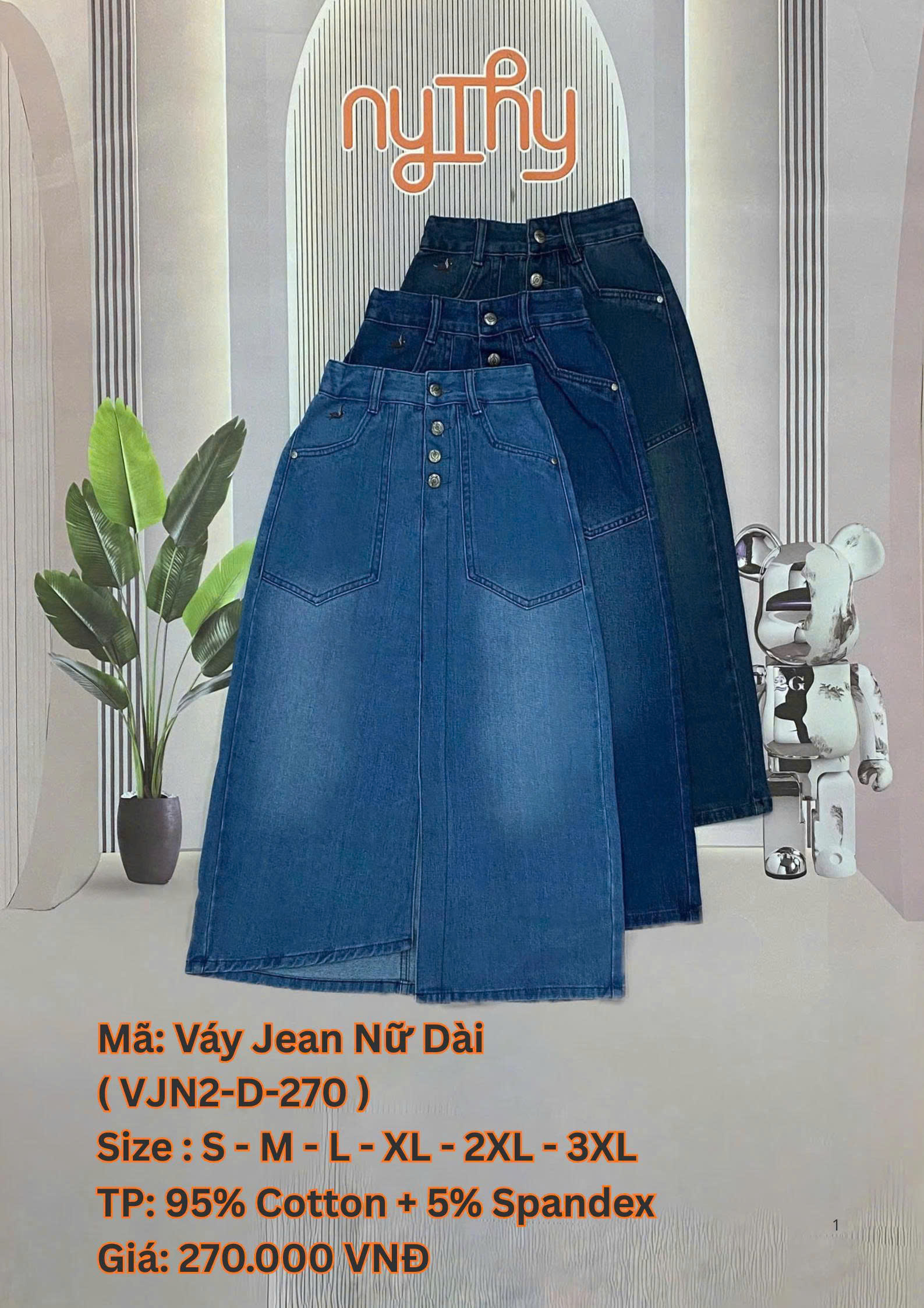 VÁY JEAN NỮ DÀI