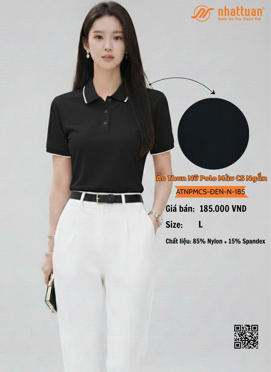 Áo Thun Nữ Polo Màu CS Ngắn 185.