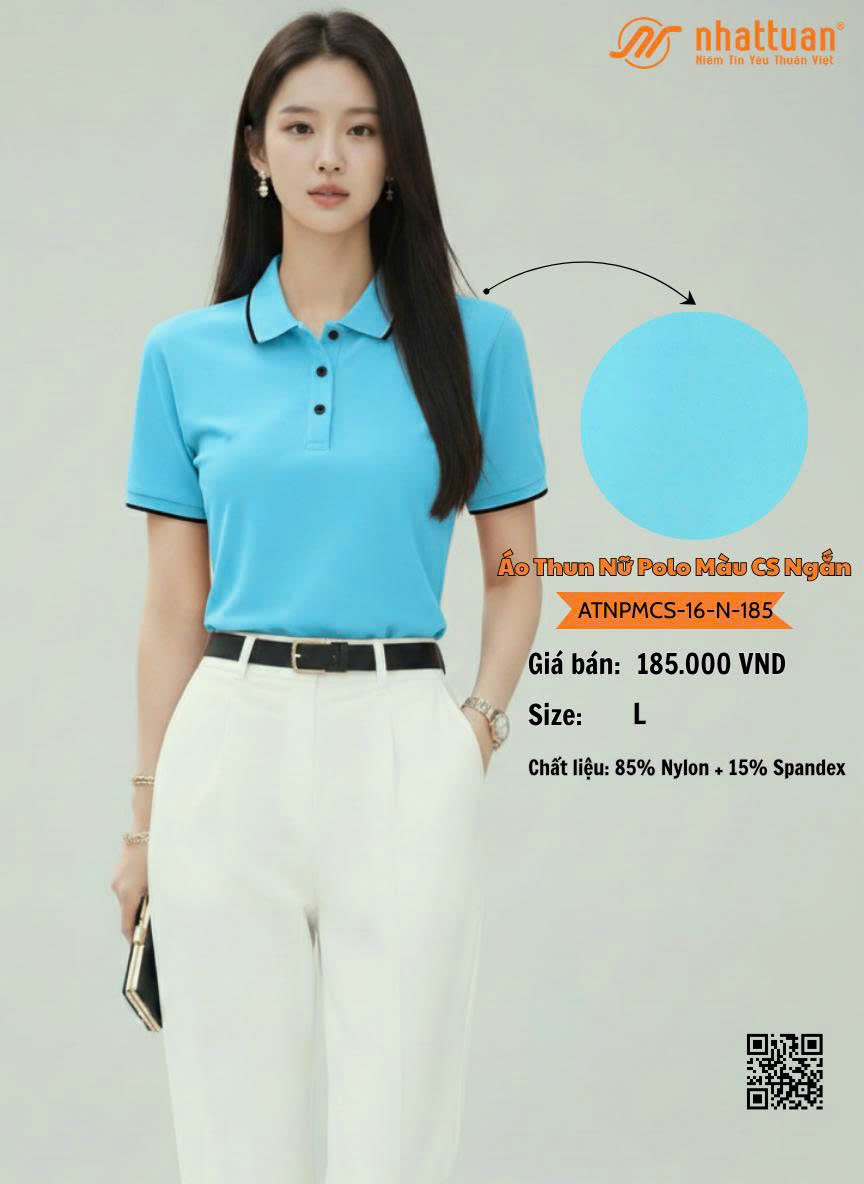 Áo Thun Nữ Polo Màu CS Ngắn 185.