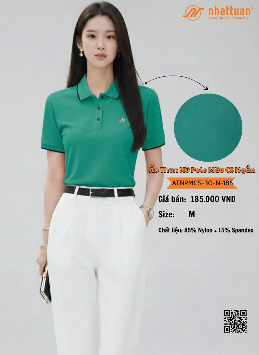 Áo Thun Nữ Polo Màu CS Ngắn 185.
