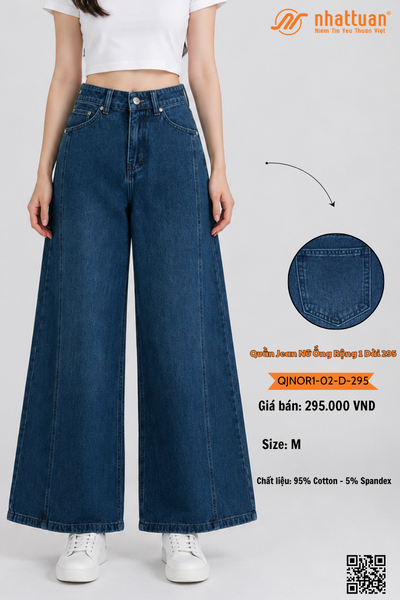 Quần Jean Nữ Ống Rộng 1-02 Dài 295