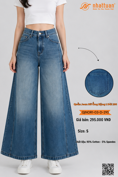 Quần Jean Nữ Ống Rộng 1-03 Dài 295