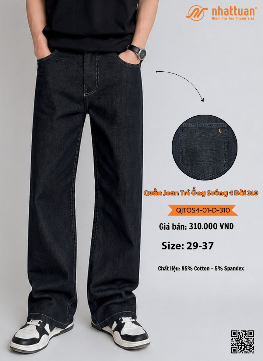 Quần Jean Trẻ Ống Suông Dài 310