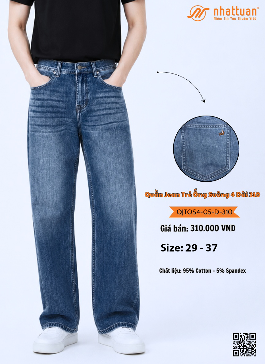 Quần Jean Trẻ Ống Suông Dài 310