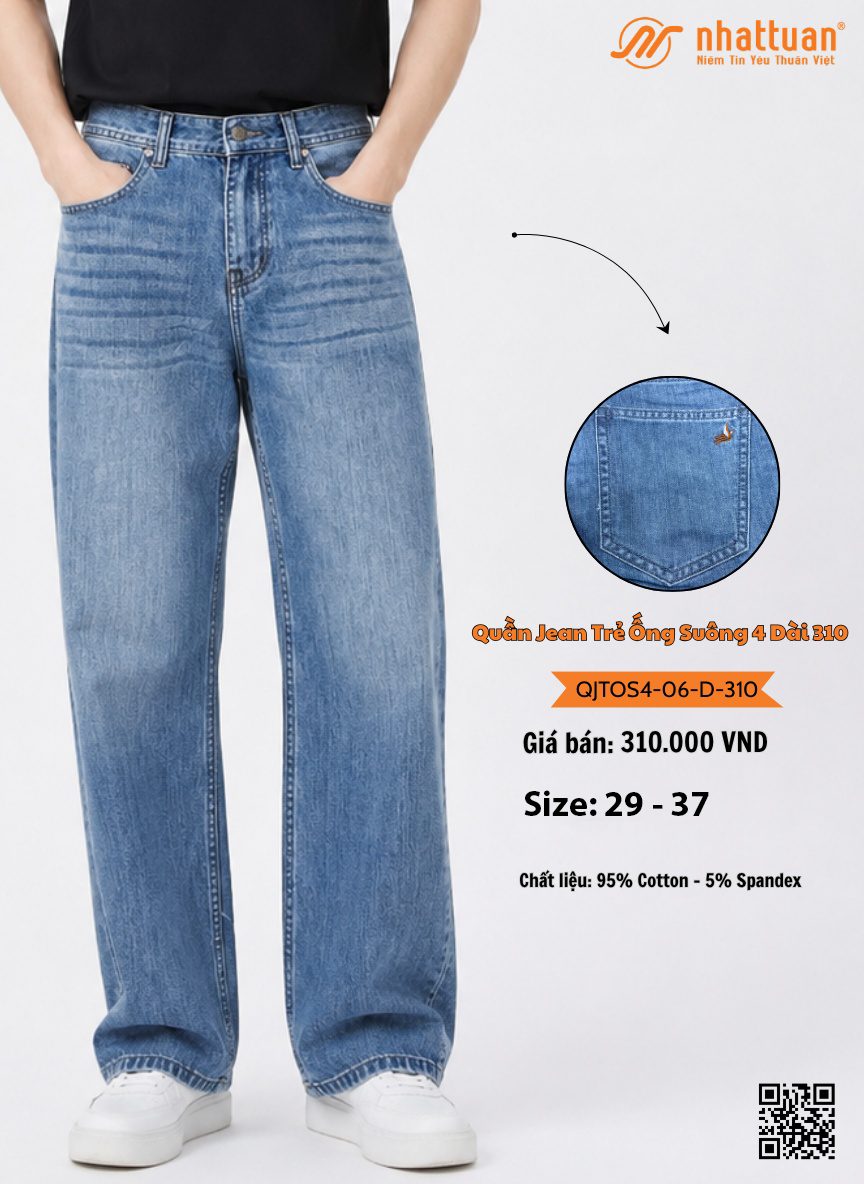 Quần Jean Trẻ Ống Suông Dài 310