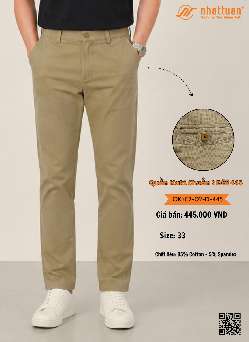 Quần Kaki Chuẩn 2-02 Dài 445