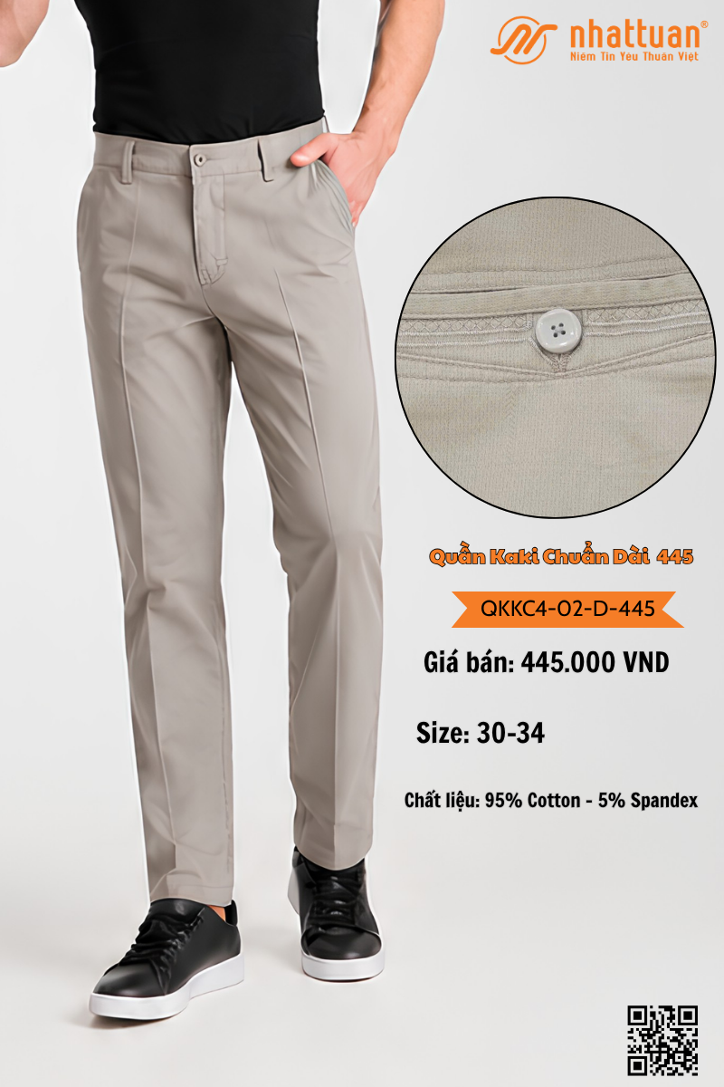 Quần Kaki Chuẩn 4 Dài 445.
