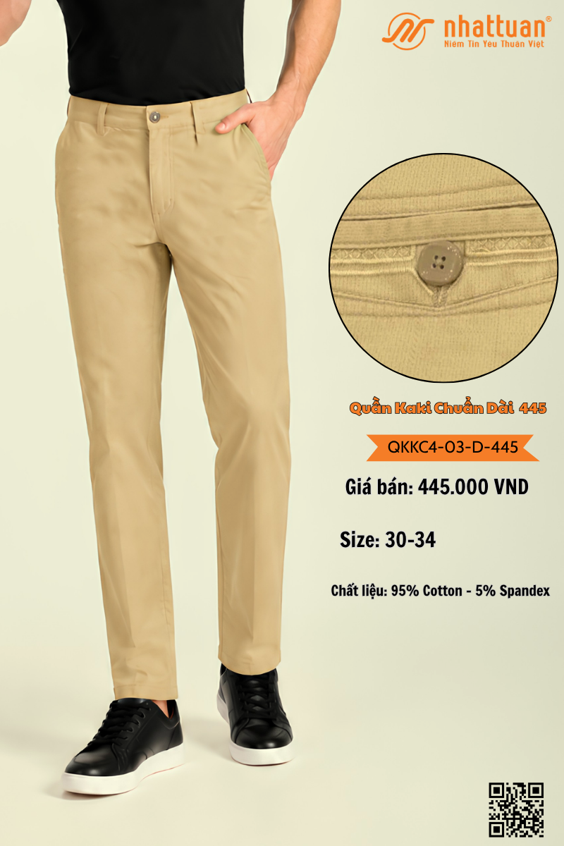 Quần Kaki Chuẩn 4 Dài 445.