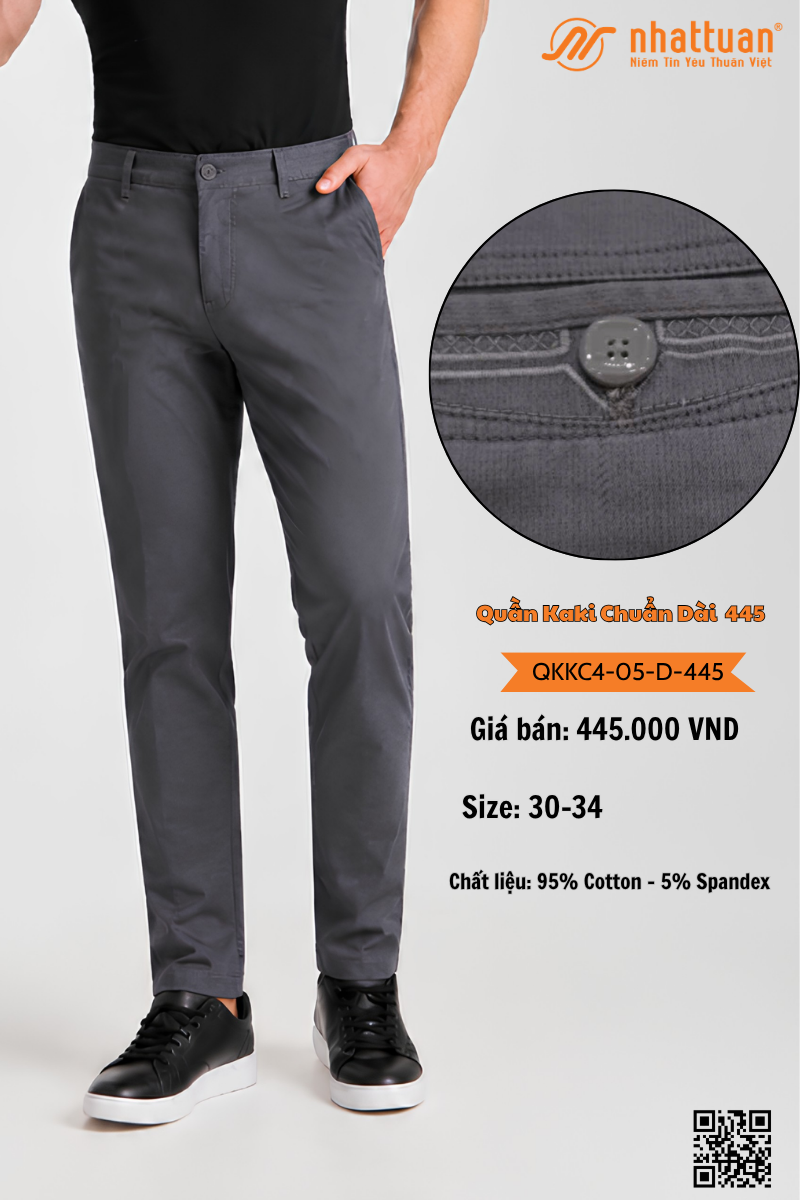 Quần Kaki Chuẩn 4 Dài 445.