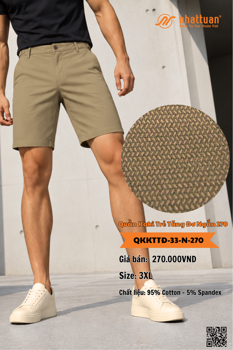 Quần Kaki Trẻ Tăng Đơ Ngắn 270.