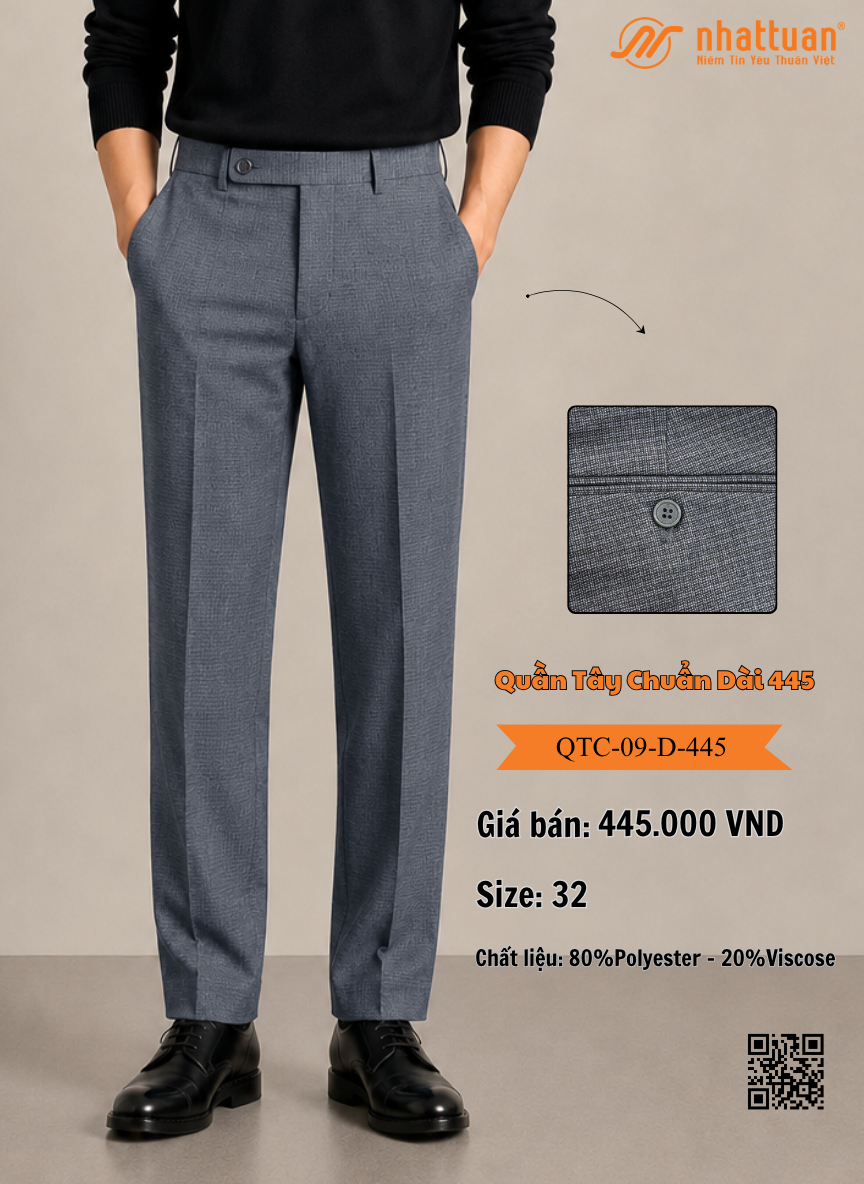 Quần Tây Chuẩn 09 Dài 445