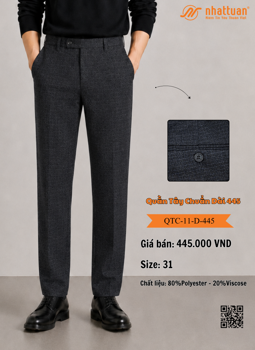 Quần Tây Chuẩn 11 Dài 445