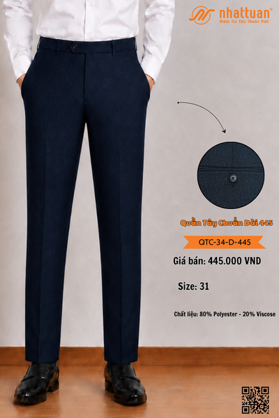 Quần Tây Chuẩn 34 Dài 445