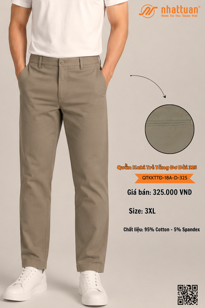 Quần Kaki Trẻ Tăng Đơ 18A Dài 325*