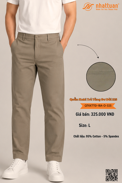Quần Kaki Trẻ Tăng Đơ 18A Dài 325*